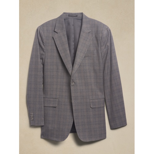 바나나리퍼블릭 Tailored-Fit Glen Plaid Suit Jacket