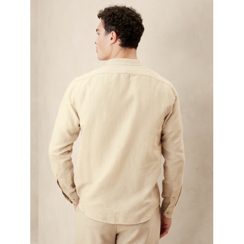 바나나리퍼블릭 Slim Linen-Blend Shirt