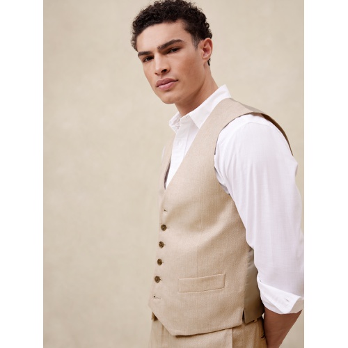 바나나리퍼블릭 Tailored-Fit Linen-Blend Vest