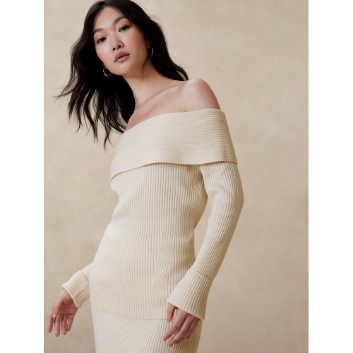 바나나리퍼블릭 Off-Shoulder Sweater