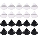 Baring 20 Pieces Cotton Powder Puffs For Makeup Tool, Triangle Shape Powder Puff Furry Soft Foundation Sponge for Girls Women Face Body Powder Skin Care Loose Powder