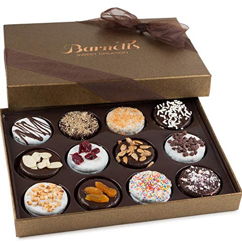 Barnetts Fine Biscotti Barnett’s Chocolate Cookies Gift Basket, Gourmet Christmas Holiday Corporate Food Gifts in Elegant Box, Thanksgiving, Halloween, Birthday or Get Well Baskets Idea for Men & Women,