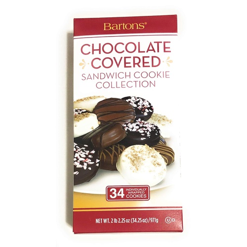  34.25oz Bartons Chocolate Covered Sandwich Cookies Collection, Pack of 1