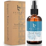 Beauty by Earth Face Toner Rose Water Spray - Organic Witch Hazel & Rosewater Spray Facial Toner for Women, Skin Care Toner for Face Care, Face Mist to pH Balance, Face Spray Facial Mist with Hydr