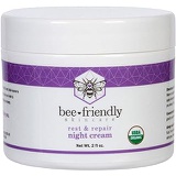 Best Night Cream Natural USDA Certified Organic Night Cream By BeeFriendly, Anti Wrinkle, Anti Aging, Deep Hydrating & Moisturizing Night Time Eye, Face, Neck & Decollete Cream for