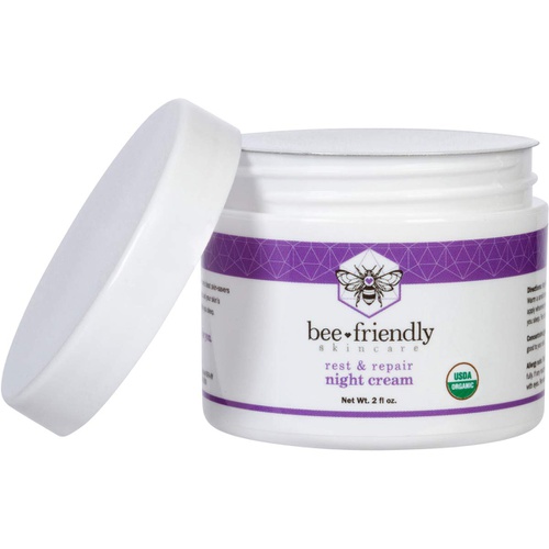  Best Night Cream Natural USDA Certified Organic Night Cream By BeeFriendly, Anti Wrinkle, Anti Aging, Deep Hydrating & Moisturizing Night Time Eye, Face, Neck & Decollete Cream for