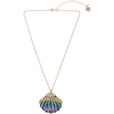 Betsey Johnson Rainbow Shell Short Pendant Necklace