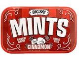 Big Sky Brands Big Sky Sugar Free Cinnamon Mint Candy, 50g Tin - 6 Count Display Tray