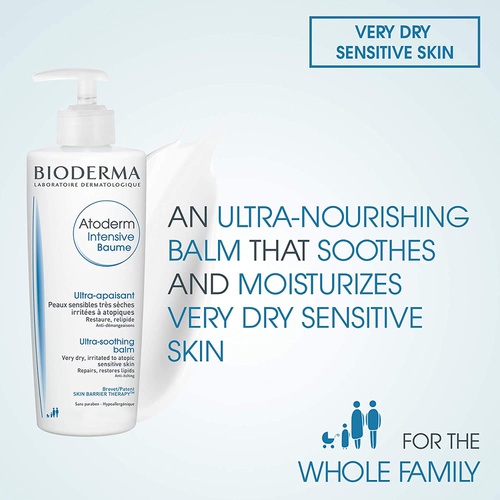  Bioderma - Atoderm - Intensive Balm - Intensely Nourishing Body Cream - Soothes discomfort - for Very Dry Sensitive Skin