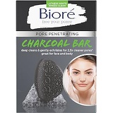 Biore Pore Penetrating Charcoal Bar, Daily Face Wash, Naturally Purifies Pores, Dermatologist Tested, Gently Exfoliates, Vegan Friendly, Cruelty Free, Paraben Free, 1 Count