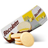 Biscolata Pia Cookies with Fruit Filling  4 Pack White Chocolate Snacks Soft Baked Cookies (Pia Lemon)