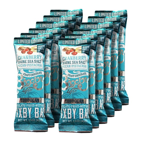  Bixby & Co. Chocolate Candy Bar - Dark Chocolate, Strawberry, Cinnamon & Almond - Vegan, Gluten Free, Kosher, NON GMO - Bulk Candy Pack of 12 Bixby Bar Heart’s Delight Chocolate Bars 1.5oz