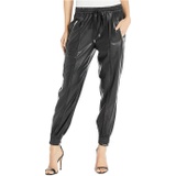Blank NYC Faux Leather Drawstring Jogger w/ Zipper Pockets in Running Wild