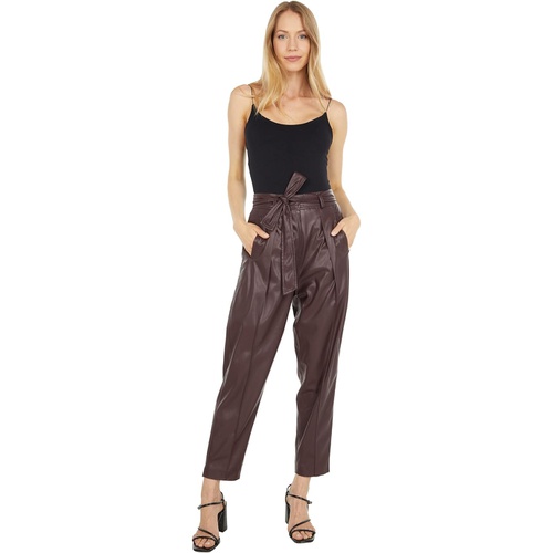  Blank NYC Faux Leather Trousers with Self Belt