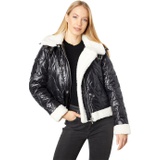 Blank NYC Nylon Quilted and Faux Sherpa Hooded Puffer Jacket