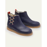 Boden Leather Chelsea Boots - College Navy