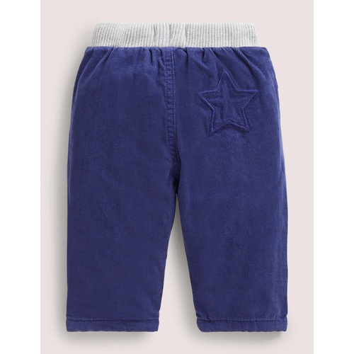 보덴 Boden Blue Draw String Jersey-lined Corduroy Pants - Starboard Blue