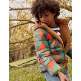 Boden Autumn Leaf Reversible Teddy Puffer Jacket - Rosemary Autumn Leaf Camo