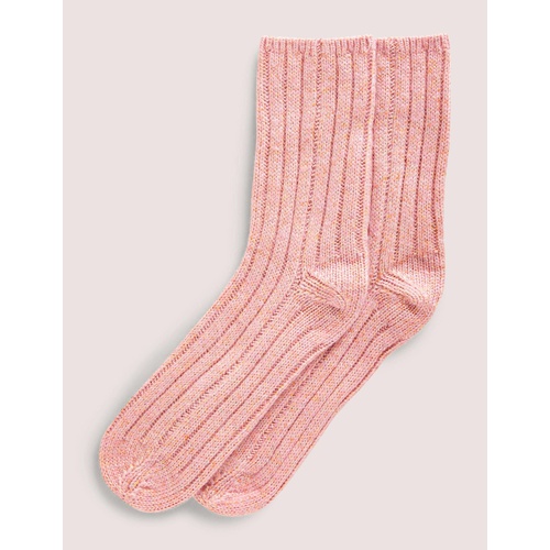 보덴 Boden Sparkle Knitted Bed Socks - Pink