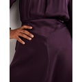 Boden Purple Satin Bias-cut Mini Skirt - Fig