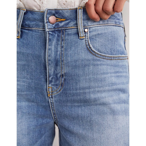 보덴 Boden Fitted Cropped Flare Jeans - Light Vintage