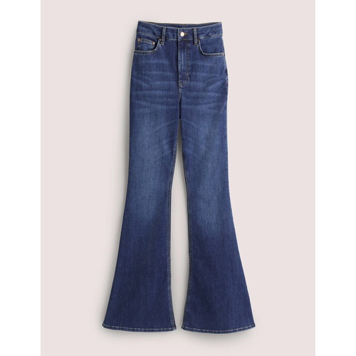 보덴 Boden High Rise Fitted Flare Jeans - Mid Vintage
