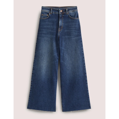 보덴 Boden High Rise Wide Leg Jeans - Mid Vintage, Beige Tint