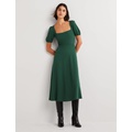 Boden Short Sleeve Jersey Midi Dress - Hunter Green