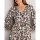 Boden Long Sleeve Jersey Midi Dress - Multi, Enchanting Twig