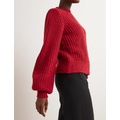 Boden Chunky Ribbed Sweater - Ruby Red