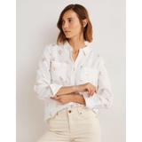Boden Linen Shirt - Ivory, Opulent Paisley