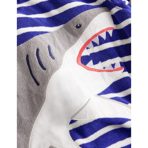보덴 Boden Towelling Throw-on - Bluing Blue Shark
