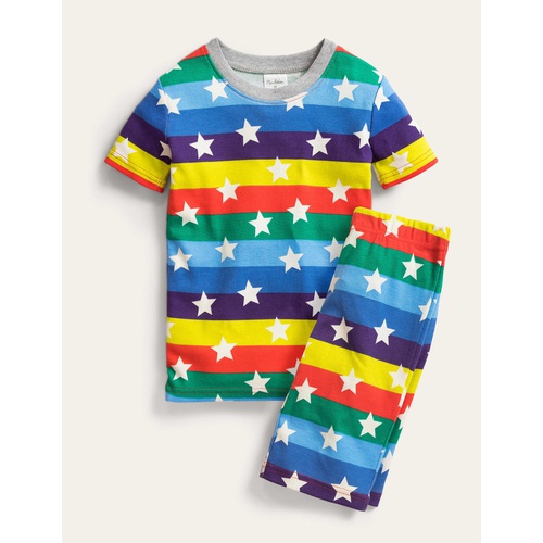 보덴 Boden Snug Glow-in-the-dark Pajamas - Rainbow Glow Stars