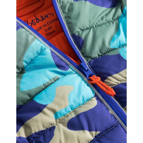 보덴 Boden Cosy Pack-away Padded Jacket - Brilliant Blue Camo