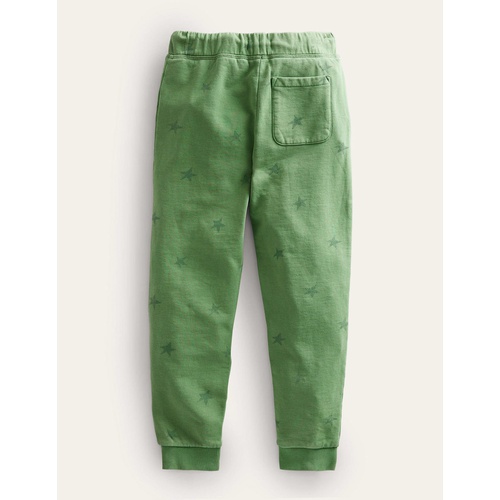 보덴 Boden Printed Garment Dye Joggers - Safari Green Scribble Star