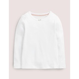 Boden Long-sleeved Rosebud T-shirt - White