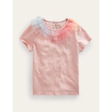 Boden Tulle Jersey Top - Provence Dusty Pink
