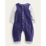 Boden Jersey Cord Dungaree Set - Starboard Blue