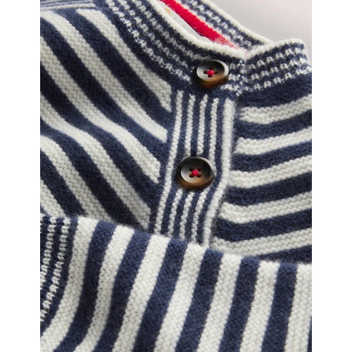 보덴 Boden Navy and White Striped Cashmere Sweater - Starboard