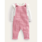 Boden Knitted Dungaree Set - Almond Pink