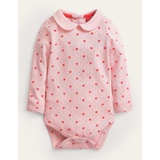 Boden Pointelle Collared Body - Boto Pink Tiny Hearts