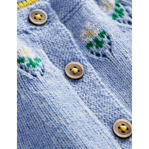 보덴 Boden Embroidered Flower Cardigan - Brunnera Blue
