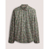 Boden Cutaway Collar Twill Shirt - Broad Bean Paisley Floral