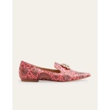 Boden Printed Embellished Loafers - Faded Rose Floral Tapestry