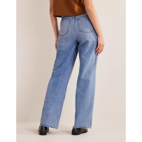 보덴 Boden High Rise Straight Jeans - Light Vintage
