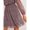 Boden High Neck Flippy Mini Dress - Multi, Petal Toile