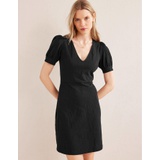 Boden V-Neck Jersey Mini Dress - Black