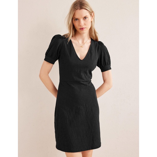 보덴 Boden V-Neck Jersey Mini Dress - Black