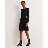 Boden Side Ruched Mini Dress - Black