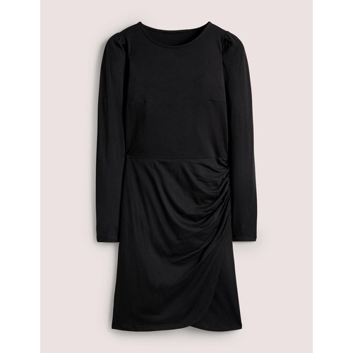 보덴 Boden Side Ruched Mini Dress - Black